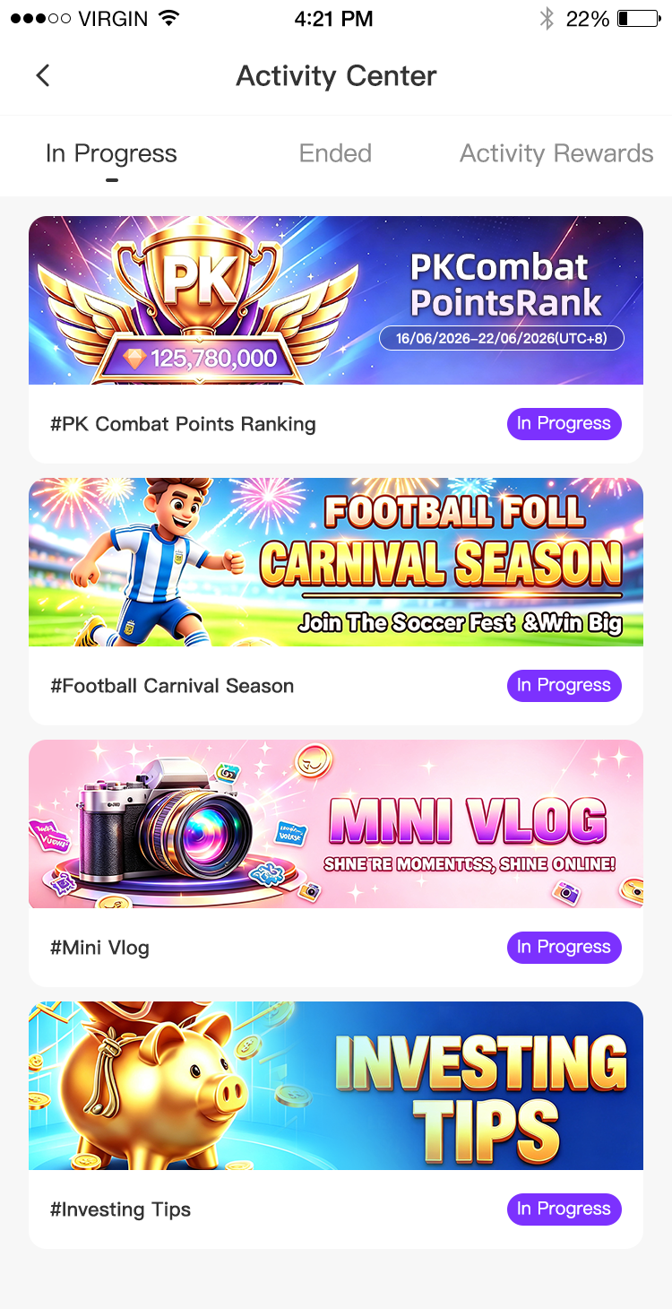 BogoLive activity center events