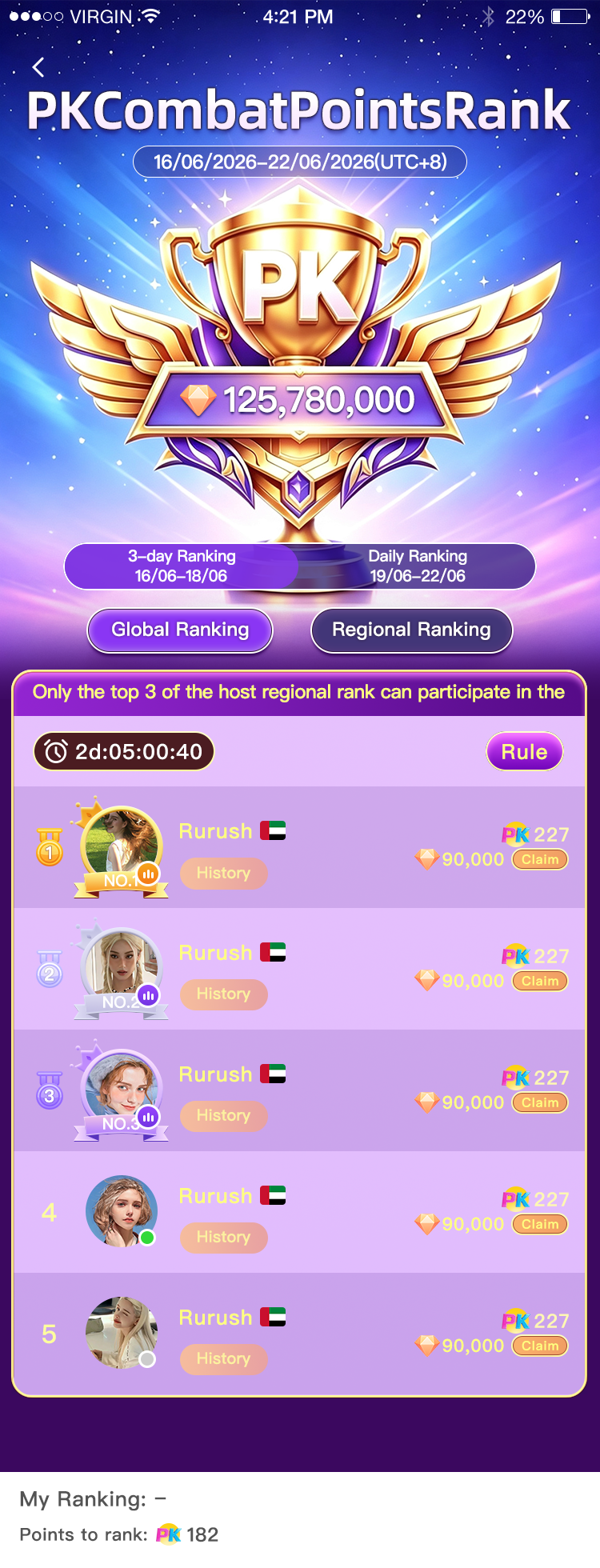BogoLive global streamer ranking