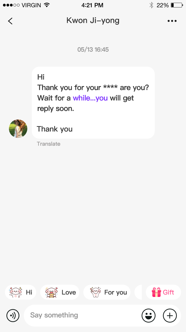 BogoLive private messaging