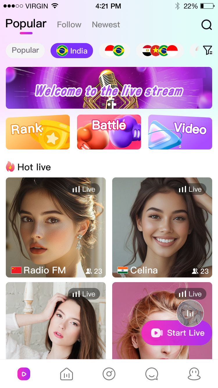 BogoLive voice room feature